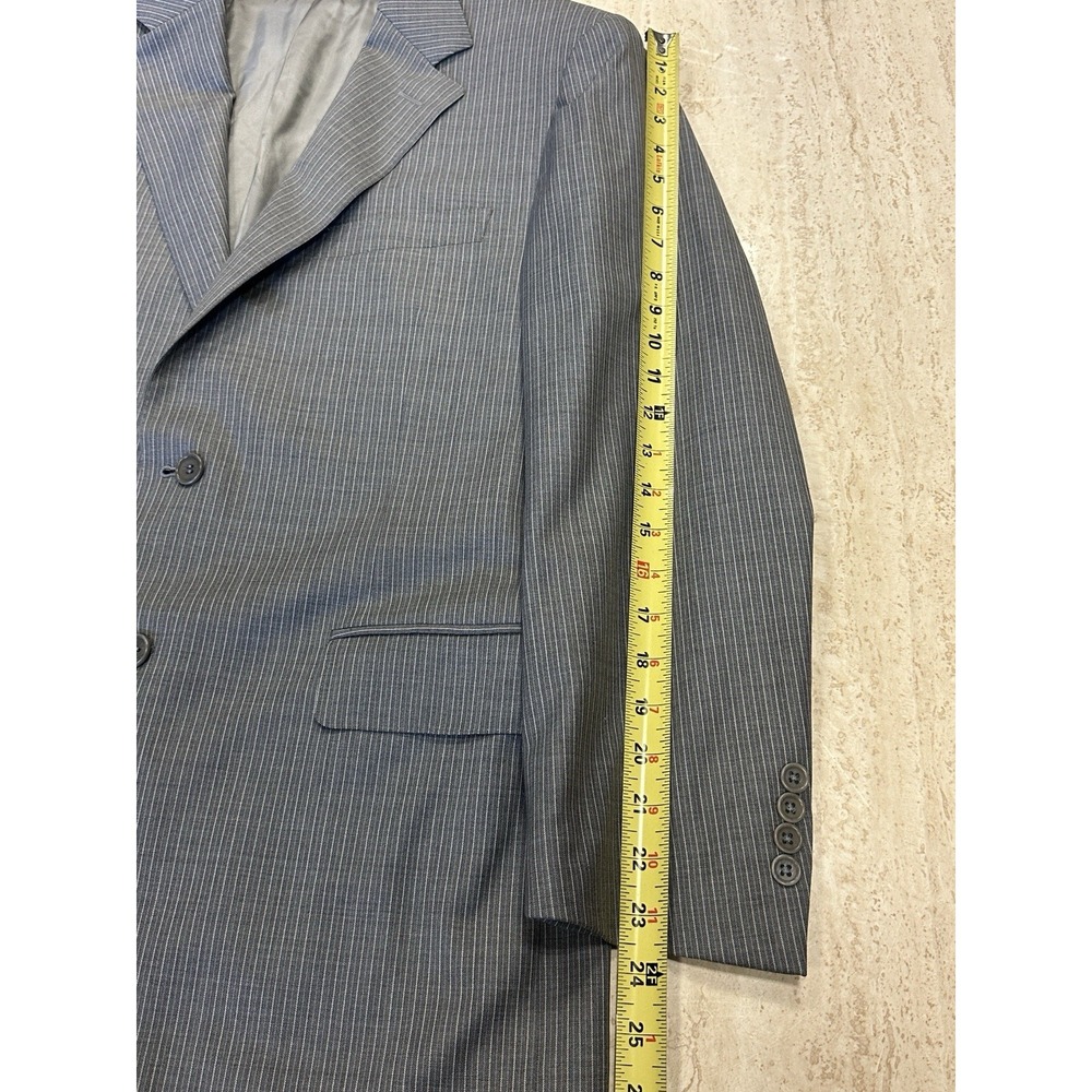Canali Men's 40R Gray Pinstripe Blazer Sport Coat 100%‎ Wool Italy - Picture 9 of 16